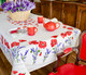 Poppy Ecru French Tablecloth 155x250cm 8 seats  Made in France
