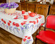 Poppy Ecru French Tablecloth 155x250cm 8 seats  Made in France