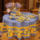 180cm Round French Tablecloth lemon