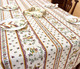 Moustiers Red 155x350cm 12seats COATED French Tablecloth Made in France