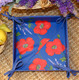 Poppy Blue 155x350cm 12Seats French Tablecloth Made in France