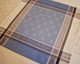 Vaucluse Blue Jacquard French Tablecloth 160x250cm 8seats Made in France