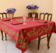 Nyons Red French Tablecloth 155x300cm 10Seats  Made in France