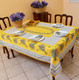 Lauris Yellow French Tablecloth 155x300cm 10Seats COATED Made in France