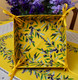 Lauris Yellow French Tablecloth Round 180cm COATED Made in France Lauris Yellow French Tablecloth Round 180cm COATED Made in France