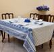 Marat Avignon Bastide White French Tablecloth 155x300cm 10Seats COATED Made in France
