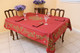 Nyons Red French Tablecloth 155x300cm 10Seats COATED Made in France