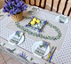 Lauris Ecru155x350cm 12seats COATED French Tablecloth Made in France