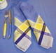 Olivia Blue Jacquard French Tablecloth 160x250cm 8seats Made in France