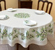 Nyons Ecru French Tablecloth Round 180cm COATED Made in France Nyons Ecru French Tablecloth Round 180cm COATED Made in France