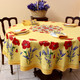 Poppy Yellow XXL French Tablecloth Round 230cm COATED Made in France