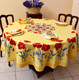 Poppy Yellow XXL French Tablecloth Round 230cm COATED Made in France