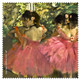 Edgar Degas Ballerinas in Pink  Microfiber Cleaning Cloth Made in France