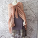 French Riviera Rosybrown Pastel Shawl-Sarong-Wrap 