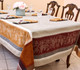 Coteau Cinnamon Jacquard French Tablecloth 160x250cm 8seats Made in France