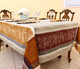 Coteau Cinnamon Jacquard French Tablecloth 160x250cm 8seats Made in France