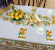Lemon White French Tablecloth 155x250cm 8Seats Made in France