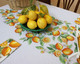 Lemon White French Tablecloth 155x250cm 8Seats Made in France