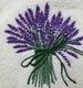 Lavender Ecru French Round Hand Towel