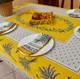 Lauris Yellow French Tablecloth 155x250cm 8seats COATED Made in France
