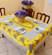Lauris Yellow French Tablecloth 155x250cm 8seats COATED Made in France