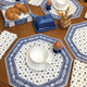 Marat Tradition White Quilted Bordered Placemat Octogon Made in France