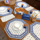 Marat Tradition White Quilted Bordered Placemat Octogon Made in France
