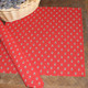 Marat Avignon Red Quilted Bordered Placemat Octogon Made in France
