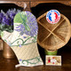 Oven Glove Lavender Ecru Made in France
