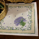 Lavender Ecru French Serviette Napkin Made in France
