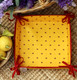 French Bread Basket Ramatuelle-Calissons Yellow/Red Made in France