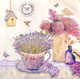 Lavender from Provence paper napkins with lavender flowers and French country design, luncheon napkins 33x33cm