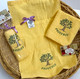 Guest Hand Towel Embroidered Yellow Olive Tree