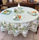 Nyons XXL Green  French Tablecloth Round 230cm Made in France