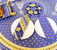 230 cm Round French Tablecloth – Cotton – Marat Bastide Blue – Made in France