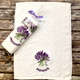 lavender bunch whitr guest hand towel
