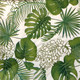 monstera paper napkins with green tropical leaf design, botanical paper napkins 33x33cm luncheon size