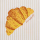 Croissant design paper napkins with Bon Appétit text – French breakfast style