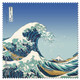 Hokusai Great Wave microfibre cleaning cloth – Japanese art design – Made in France