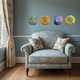 Van Gogh – Set of 4 Round Metal Wall Pictures – 15 cm – Home Décor