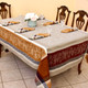 Coteau Cinnamon Jacquard French Tablecloth 160x350cm 12seats Made in France