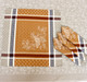Coteau Cinnamon Jacquard French Tablecloth 160x350cm 12seats Made in France
