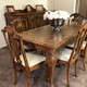 French Provincial Solid Oak 9 pcs Dining Suite – Complete Set