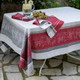Coteau Vine Red Jacquard French Napkins Made in France