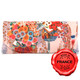 MISE Museum Japanese Garden pink soft velour glasses case made in France with floral art design in coral, pink and pastel tones