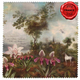 Isabelle Frioux Orchid Winter Garden microfibre cleaning cloth made in France with pink orchids and vintage landscape design