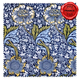 William Morris blue floral microfibre cleaning cloth made in France with Bachelor’s Button pattern in navy and yellow