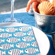 coastal fish pattern paper napkins 33x33cm turquoise ocean serviettes