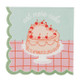 20 Paper Napkins – Birthday Cake & Cherries – 33x33cm Luncheon