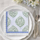 blue green floral paper napkins 33x33cm elegant serviettes